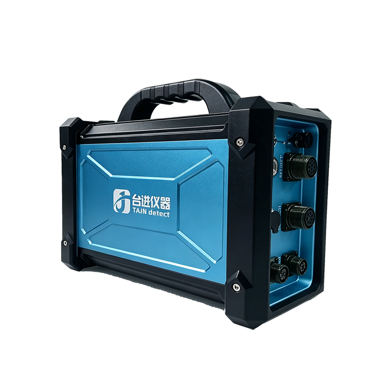 Supplied photograph of the blue TJET-HE2 instrument